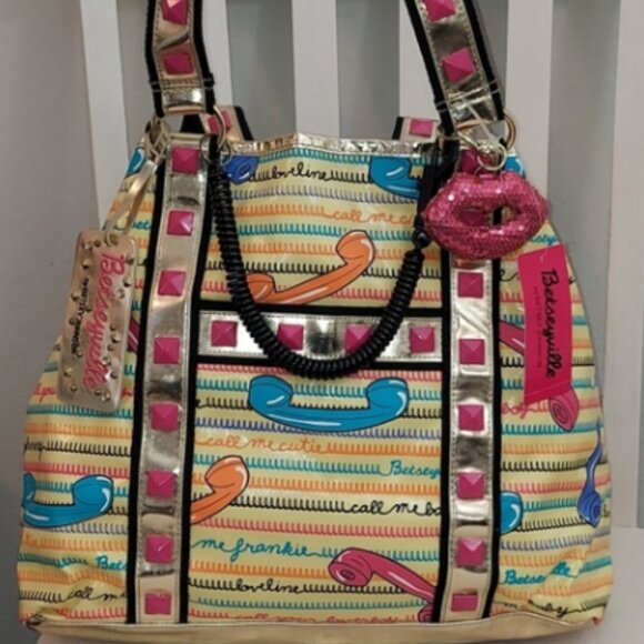 NWT Betsey Johnson BETSEYVILLE CALL ME PHONE TOTE - Picture 11 of 12